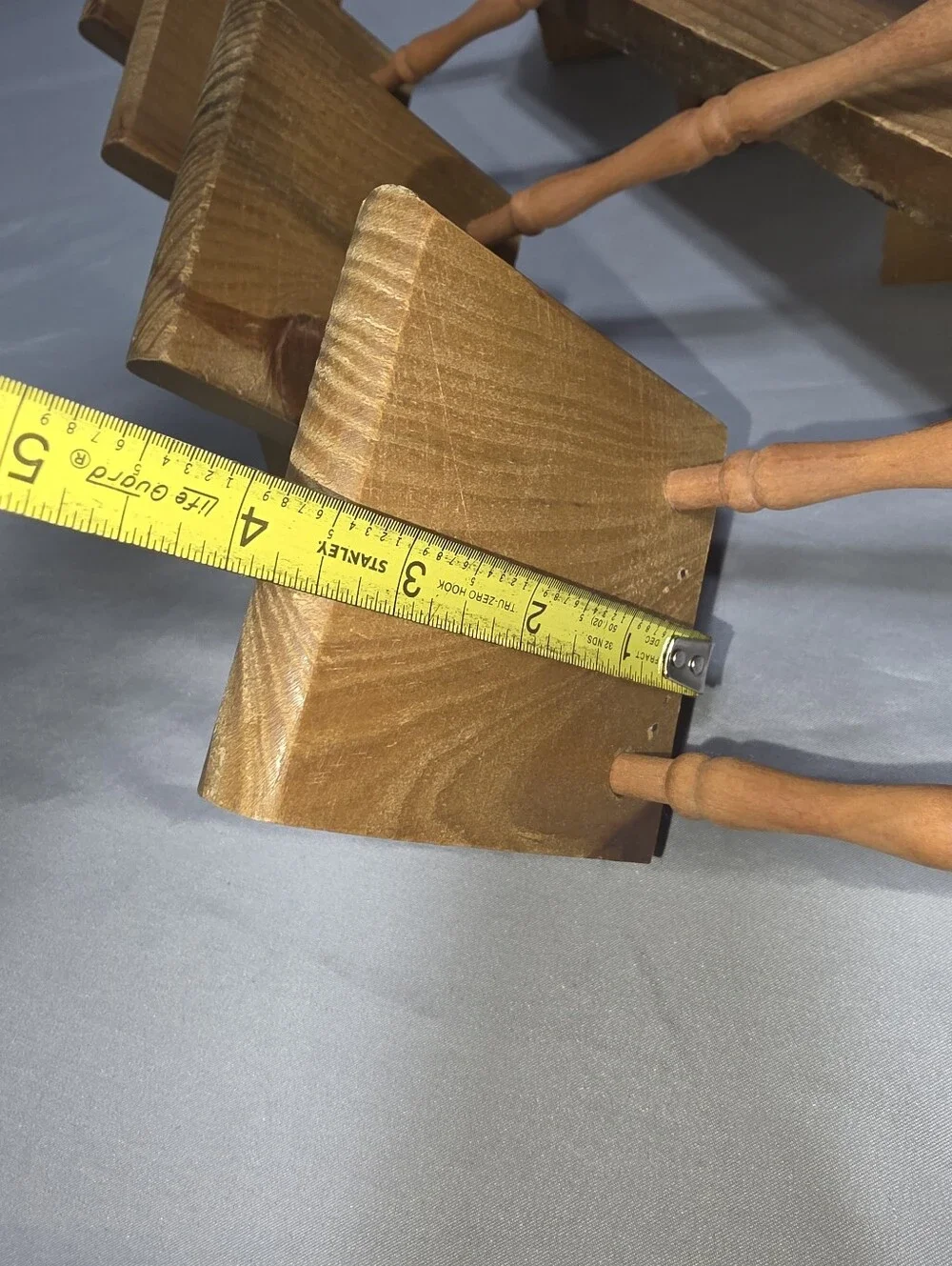Vintage Wooden Staircase Wall Hangings Set of 2 Miniature Steps